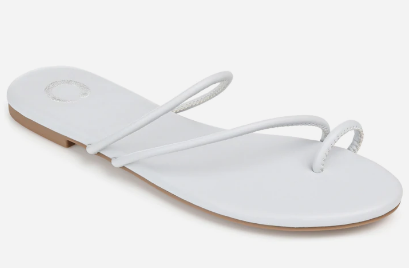 Sandalias blancas básicas para dama Journee Collection