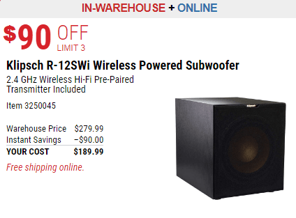 Bajo inalámbrico de 12 pulgadas Klipsch