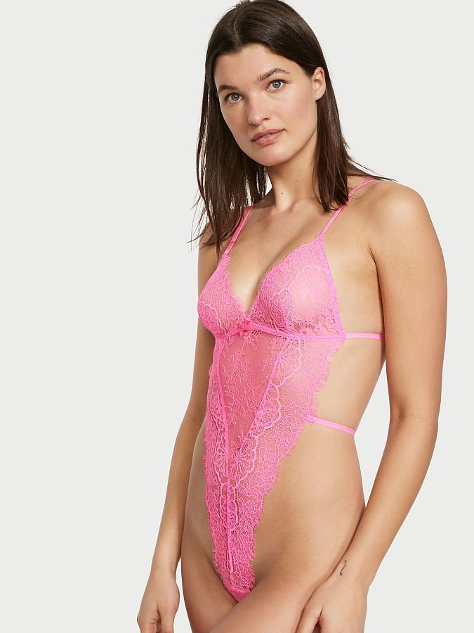 Body de encaje con cordones sin forro Victoria’s Secret