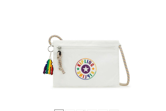 Bolso pequeño de mano con los colores LGTBQ+ Kipling