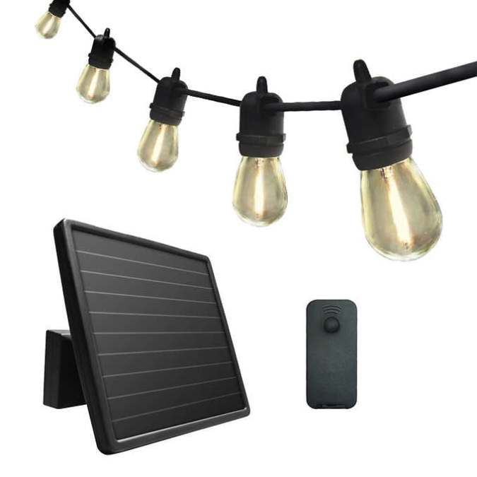 Extensión de luces para exterior con panel solar Sunforce