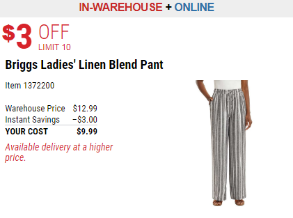 Pantalones con estampado a rayas Briggs