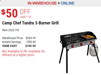 . Parrillera de 3 quemadores Camp Chef