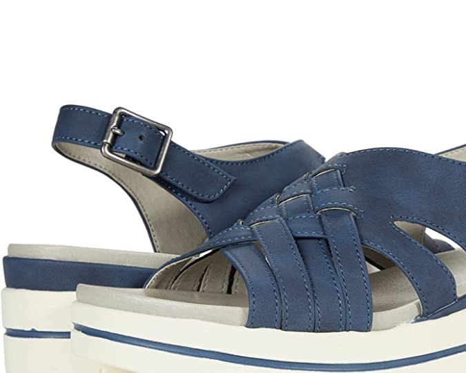 Sandalias de plataforma azules con blanco Cliffs by White Mountain
