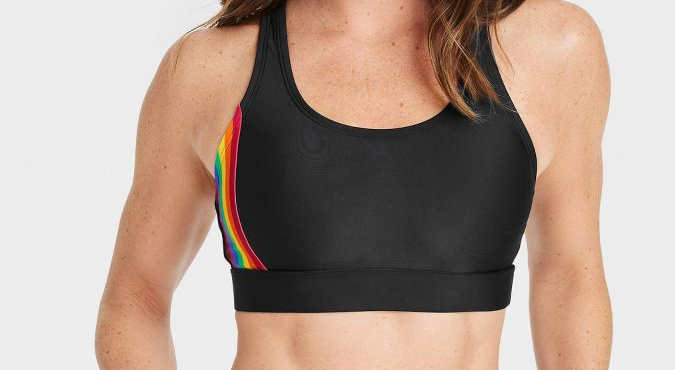 Top deportivo con bandera LGTBQ+ en costado Pride Adult