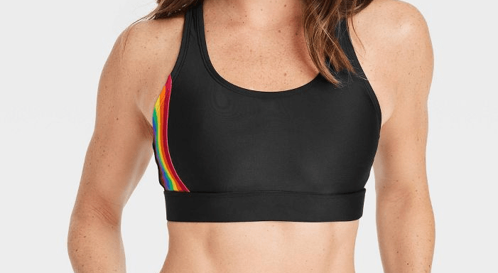 Top deportivo con bandera LGTBQ+ en costado Pride Adult