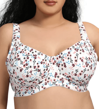Brasier de talla grande para dama con estampado floral Romacci