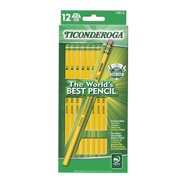 Caja de lápices de madera Ticonderoga