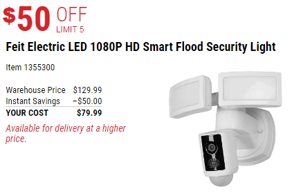 Cámara de seguridad con luces LED Feit Electric – Ahorra $50