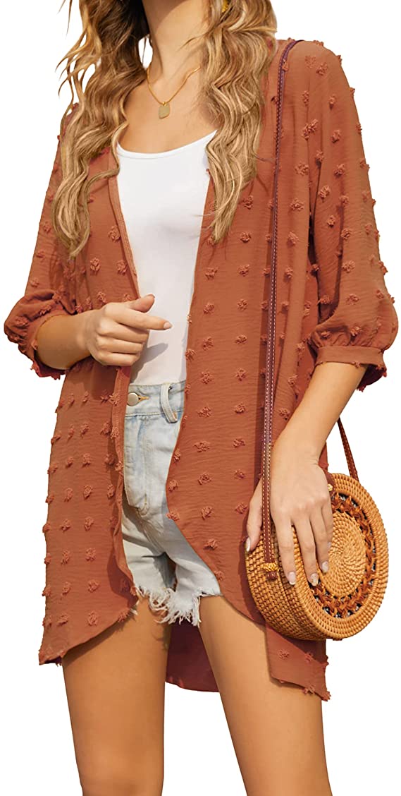Cardigan de dama con mangas 3/4 Hotouch