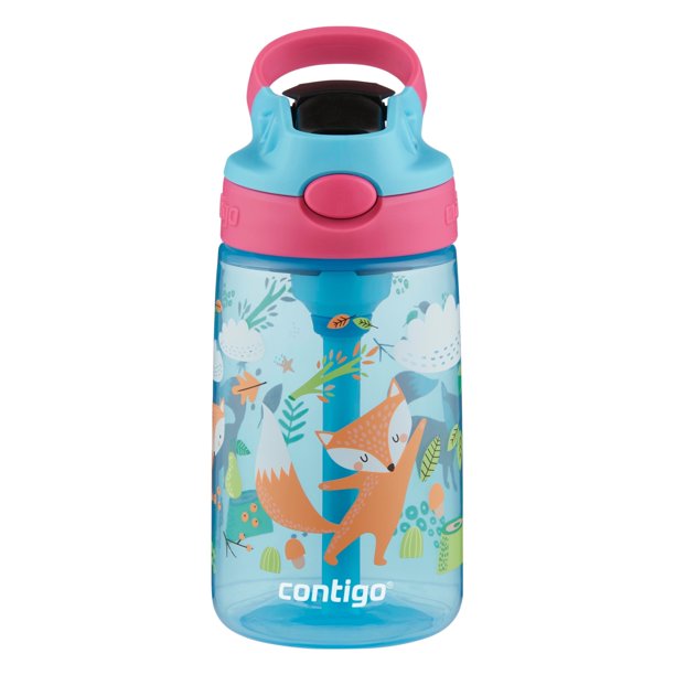 Envase de agua para niñas con figuras estampadas de animales Contigo