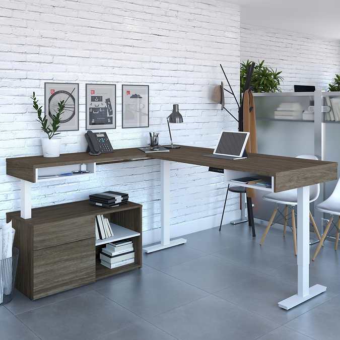 Escritorio de computadora con forma de L Viva