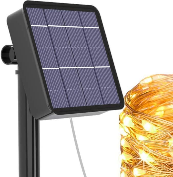 Extensión de luces para patio con panel solar Kolop