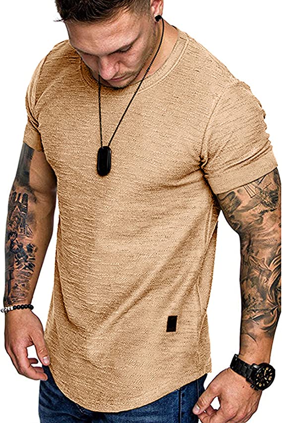 Franela básica para hombre con cuello redondo Uni Clau