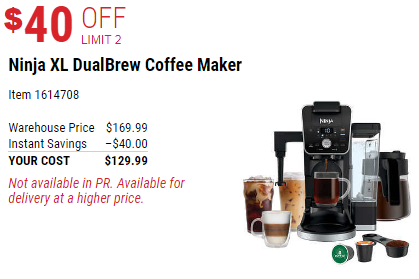 Máquina de café multifunción Ninja – Ahorra $40