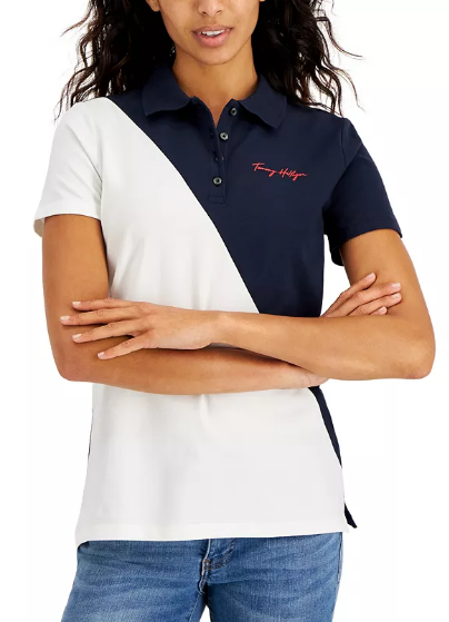 Chemise para dama clásica con diseño cruzado Tommy Hilfiger