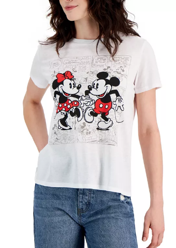 franela con estampado de Minnie y Mickey