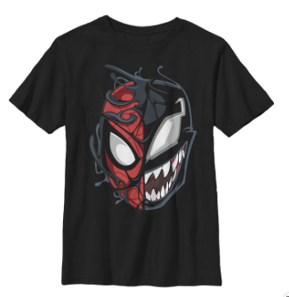 Franela para niño con estampado de SpiderMan con Venom Marvel