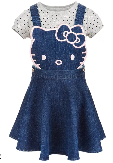 Overol de niña con forma de gatica Hello Kitty