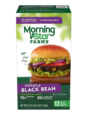 Paquete de hamburguesas vegetarianas Morning Star Farms