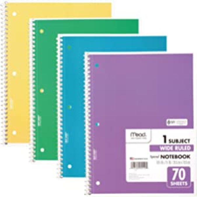 Paquete de libretas escolares Mead