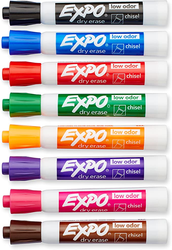Paquete de marcadores variados para pizarras acrílicas Expo