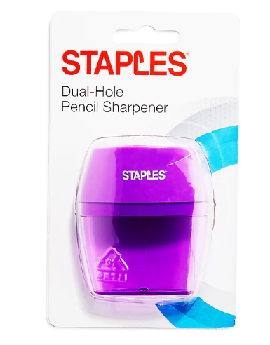 Sacapuntas de plástico para lápices y colores Staples