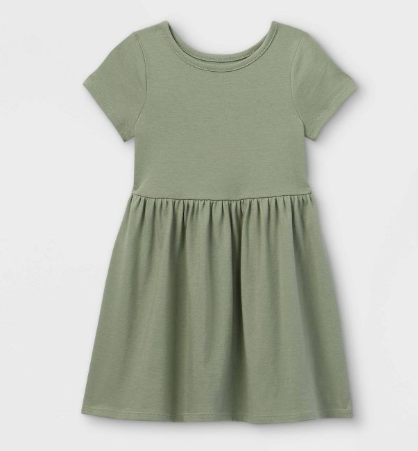 Vestido unicolor para niña de manga corta Cat & Jack
