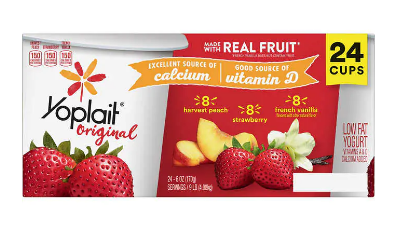 Paquete de Yogurt bajo en grasa Yoplait