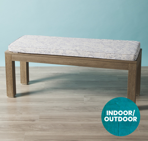Banco para exteriores o interiores con cojín Marta Stewart