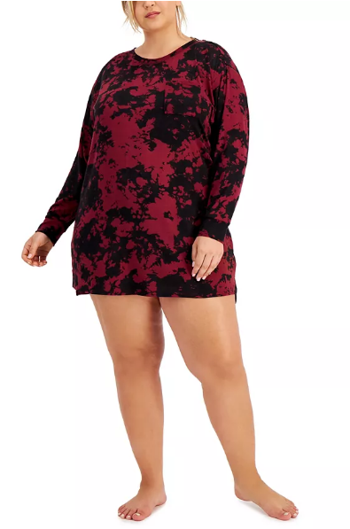 Camisón de dormir talla grande para mujeres con estampado veteado Jenni