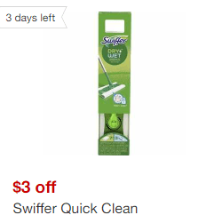 Descuento de $3 en paño para la limpieza de los suelos Swiffer