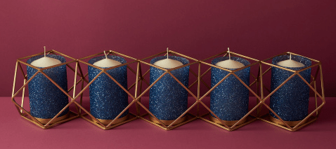 Juego de candelabros dorados Made In India