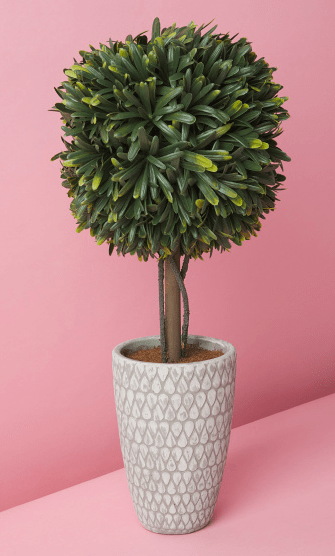 Maceta de cemento con árbol decorativo Simple Home Collection