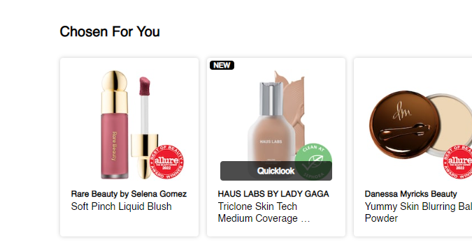 Página Productos de Sephora