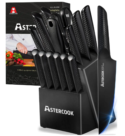 cuchillos negros para cocinar