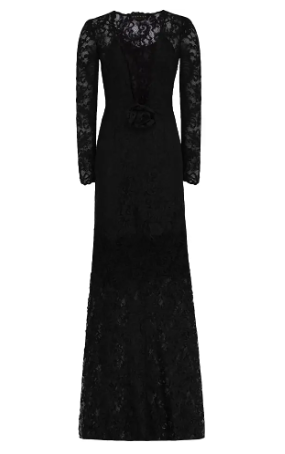vestido negro de lujo