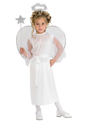 Disfraz de ángel para niñas con accesorios