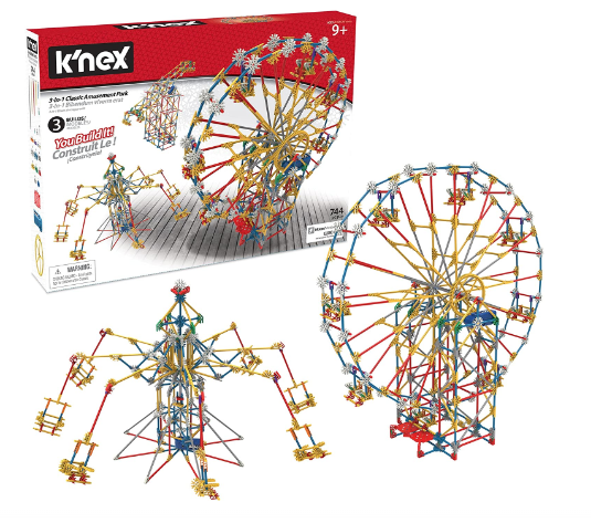 Juego de construcción multiforma de parque de atracciones K'NEX