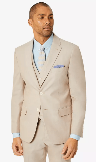 Blazer para caballero de tele flexible marrón claro Tommy Hilfiger