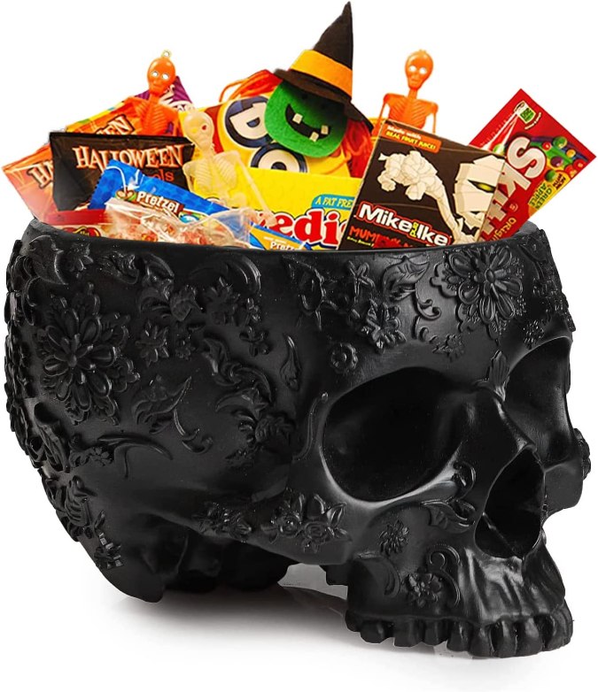 Cabeza de calavera para colocar dulces o plantas Gute