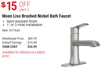 Grifería para lavamanos tipo monomando Moen