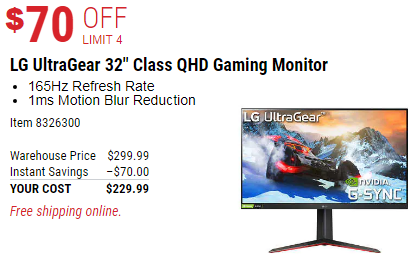 Monitor para computadora de 32 pulgadas LG