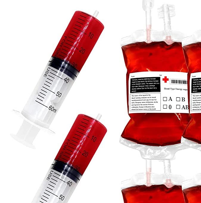 Paquete de bolsas de sangres para bebidas Hidreams