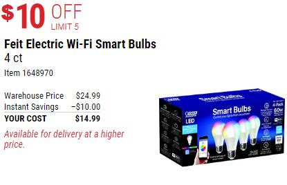 Paquete de bombillos LED inteligentes Feit Electric