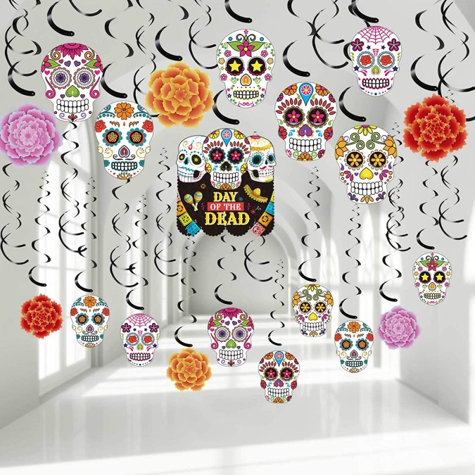 Set de elementos decorativos del Día de los Muertos Blulu