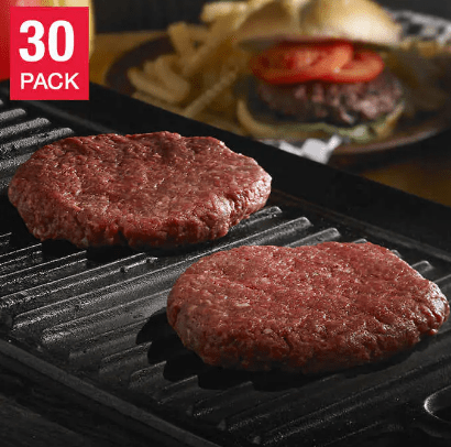 30 unidades de hamburguesa congeladas de carne de res de Northfolk Elk