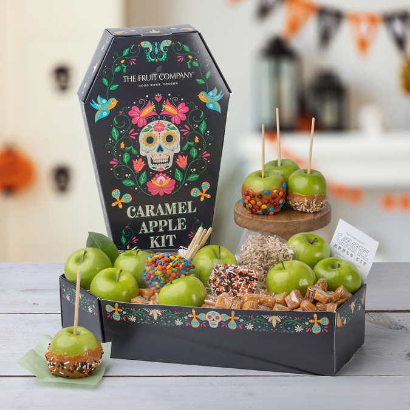 Kit de manzanas acarameladas de Halloween de The Fruit Company