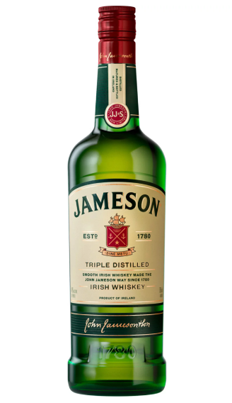 Botella de 750ml de Whiskey irlandés Jameson