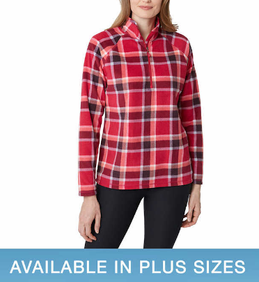 Camisa manga larga para mujeres con estampado a cuadros Eddie Bauer